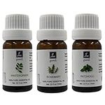 Pure Rosemary Wintergreen Patchouli Essential Oil for Diffusers, Skin, Hair Growth, Humidifiers, Candles Soap Making, Laundry, Fragrance DIY and More- 3x10ml