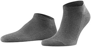 FALKE Men's Family Sneaker Socks, Breathable, Durable, Sustainable Cotton, Lightweight, Colorful, Skin-Friendly, Grey (Light Grey Melange 3390) - Sustainable, 12.5-15, 1 Pair