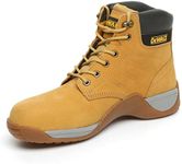 DEWALT Builder Mens Safety Work Lace Up SB Steel Toe Ankle Boots, Yellow, 8 UK