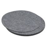 PATIKIL 10 Inch Diameter Lamp Base Felt, 5Pack 2mm Thickness Round Soft Adhesive Non-Slip Anti-Scratch Backed Felt for Lamp Furniture DIY Craft, Grey