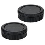 JJC 2-Pack RF Mount Body Cap & Rear Lens Cover for Canon EOS R100 R50 R8 R6 Mark II R5 Mark II R10 R7 R5C R3 R6 R5 RP R Mirrorless Camera & RF Mount Lens, RF Back Lens Cap Cover Sensor Dust Cap Cover