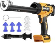 Electric Caulking Gun Compatible with Dewalt 20V Battery (Without Battery), Battery Powered Caulk Gun with 9pcs Caulk Remover Tool, 6 Adjustable Speeds, Dripless Silicone Gun for Filling, Sealing