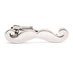 Honey Bear Mens Tie Clip Bar - Boys Skinny Moustache Stainless Steel For Business Wedding Gift,Silver,3.8cm