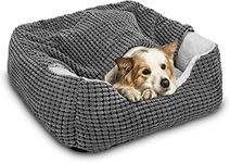 JOEJOY Rectangle Dog Bed Warm Hooded Puppy Bed for Large Medium Small Dogs, Luxury Super Soft Pet Cave Bed Medium Washable, Fits Up To 20/30/40/60lbs Pets