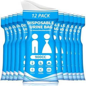 HOKINETY Disposable Urine Bag for Travel - 900ML Portable Pee Bags for Women Men 12 PCS Emergency Vomit Bags Unisex Urinal Toilet Bag for Car Camping, Road Trip,Traffic Jams, Pregnant, Kids, Patient