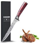 AIRENA Filleting Knife, Sharp Boning Knife 6 Inch, German High Carbon Stainless Steel Blade Fish Knife with Comfortable Wooden Handle, Kitchen Knife Ideal for Home and Restaurant, Gift Box