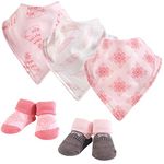 Yoga Sprout Unisex Baby Cotton Bandana Bibs and Socks, Teepee, One Size