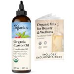 Sky Organics Organic Castor Oil, Hexane-Free Conditioning Oil to Support Strong, Fuller-Looking Hair, Lashes & Brows, Suitable for Dry Skin, Scalp and Weak or Brittle Hair, Vegan & 100% Pure, 236 ml