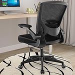 Ergonomic Office Chair, KERDOM Breathable Mesh Desk Chair, Lumbar Support Computer Chair with Wheels and Flip-up Arms, Swivel Task Chair BIFMA Passed, Adjustable Gaming Chair (KD9060-Black)