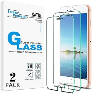 KATIN [2-Pack] Screen Protector for iPhone SE 3, 2022, 2, 2020 4.7-Inch Tempered Glass, Anti Scratch, 9H Hardness, Case Friendly, Clear