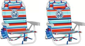 Tommy Bahama Backpack Beach Chair 2 Pack Aluminum Blue