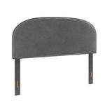 Sauder Cannery Bridge Headboard, L: 63.74" x W: 3.54" x H: 47.48", Dark Grey Finish