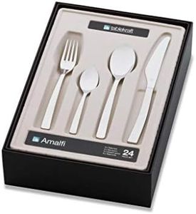 Tablekraft Amalfi Cutlery 24-Pieces Set,Silver