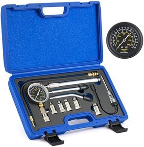 Orion Motor Tech Engine Compression Tester Kit, 11 pc Cylinder Compression Tester Kit with Spark Plug Tester, Engine Cylinder Pressure Gauge for Gas Petrol Engines