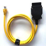 UAOOK Ethernet Enet RJ45 Yellow OBD OBDII OBD2 Coding F-series Cable