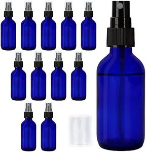 BELLE VOUS Flacon Spray Vide en Verre Bleu (Lot de 12) - 60 ml - Kit Voyage Flacons à Brume Fine - Contenant Voyage, Huiles, Nettoyage, Aromathérapie, Animaux et Parfum Remplissable en Cobalt