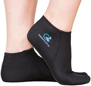 InstaMarine (Medium 8-9 Premium Neoprene Socks and Water Fin Sock Perfect for Water Sports, Snorkeling, Diving, Swimming