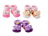 Soku Shopee kids baby boy girl children newborn infant anti skid cartoon fancy soft cotton socks/booties (0-6 months)