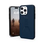 UAG Designed for iPhone 14 Pro Max Case Blue Mallard 6.7" Civilian Sleek Ultra Thin Slim Impact Resistant Dropproof Protective Cover Compatible with Wireless Charging by URBAN ARMOR GEAR