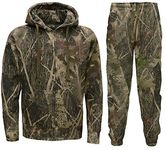 Mens Jungle Camouflage Fishing Hunting Zip Hoodie Jacket Tracksuit Plus Sizes (4XL, Camo Tracksuit)