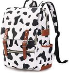 Xinveen Vintage Laptop Backpack, Cute Cow Spot College School Backpack Travel Daypack Casual Business Rucksack