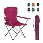 Highlander Camping Chair - Compact & Lightweight Folding Chair, 2.2kg, Portable Chair for Outdoors, Durable Steel Frame Arm Chair with Cup Holder