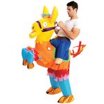 Spooktacular Creations Inflatable Halloween Costume Ride A Pinata Llama Ride On Inflatable Costume - Adult Unisex One Size