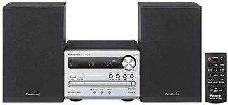 Panasonic SC-PM250EB-S Micro HiFi Compact Stereo System with FM Radio with RDS, 20W Output Power, MP3 & CD Player, USB, Bluetooth, Silver