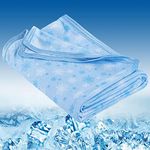 CHOSHOME Cooling Blankets 200x220CM Two-Sided Cooling Blanket for Sleeping Lightweight Summer Blanket with Japanese Q-Max 0.42 Cooling Fibers Double-Sided Cooling Blanket for People Snowflake