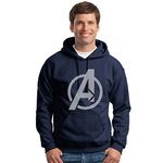 Gazelle Active Feel Good Avengers Printed Navy Blue Color Hoodie for Men (Size: XL)