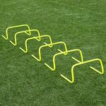 FORZA Speed Training/Agility Hurdles [Pack of 6] | 3 Sizes - 6in, 9in Or 12in | Multi Sports Equipment | Fitness Agility Set | Fluro Yellow Training Equipment (9in)