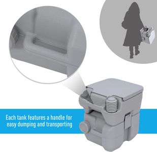 Outsunny 20L Portable Camping Toilet – Outdoor Travel Commode