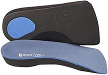 Bodytec Wellbeing 2 pairs of 3/4 Orthotic insoles for knee pain arch pain plantar fasciitis (5-6.5 UK, Blue)