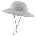 Home Prefer UPF50+ Mens Sun Hat Wide Brim Fishing Hat Foldable Large Brim UV Protection Sun Hat for Men Women Beach Gardening, Light Grey, One Size