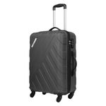 Safari Ray 67cm Medium Check-in Trolley Bag Hard Case Polycarbonate 4 Wheels 360 Degree Wheeling System Luggage, Travel Bag, Suitcase for Travel, Trolley Bags for Travel, Gun Metal