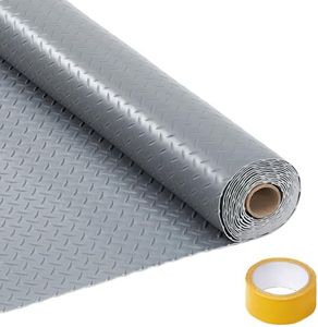 GarveeTech 7.5x20 ft Garage Floor Mat, 2.8 mm Thickened Non-Slip PVC Gara-ge Ma-t Roll, Diamond Plate Floor Protector Ma-t with 33 ft Tapes for Gara-ge, Under Car Parking Ma-t for SUVs, Trucks