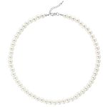 BABEYOND Round Imitation Pearl Choker Necklace Wedding Pearl Necklace for Brides White (Diameter of Pearl 8mm)