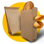 Simplelifeco UK 100 Light, Reinforced Paper Bread Bags | Brown Paper Bakery Bags for Food, Cakes & Homemade Bakes (7 x 15” + Side Gusset)