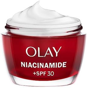 Olay Niacinamida + SPF30, Crema Hidratante De Día, Con Niacinamida Pura Al 99%, Vitamina E Y SPF30, Piel Hidratada Durante 24H, Ayuda A Proteger Contra Los Dañinos Rayos UVA Y UVB, 50 ml