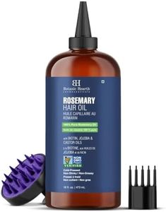Botanic Hearth Hair Oil for Hair Growth | Rosemary Oil for Hair Growth with Biotin, Castor & Jojoba | Hair Relaxers & Dry Scalp Treatment | Color Safe | All Hair Types | 16 Fl Oz