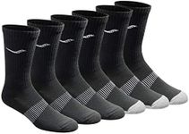 Saucony mens Multi-pack Mesh Ventilating Comfort Fit Performance Crew Socks, Black (6 Pairs), Shoe Size: 8-12