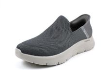 Skechers Men's Gowalk Flex Slip-ins-Athletic Slip-on Casual Walking Shoes | Air-Cooled Memory Foam Sneaker, Dark Grey, Numeric_8