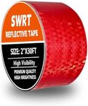 SWRT Reflective Tape 2 Inch x 30 Feet DOT-C2 Shining Star Fade Resistant Red Reflective Tape Outdoor Waterproof Strong Adhesive Safety Warning Tape Reflector Conspicuity Tape for Trailer Trucks Bike