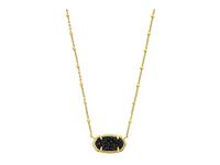 Kendra Scott Women's Elisa Satellite Short Necklace, One Size, Brass Black Drusy