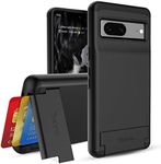 Teelevo Dual Layer Wallet Case for Google Pixel 7 (2022), Protective Case with 3-Card Storage for Google Pixel 7 - Black