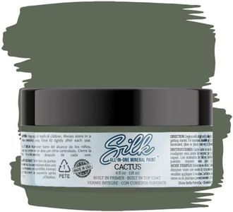 Dixie Belle Silk All-in-One Mineral Paint | Cactus (4oz) | Muted Green All-in-One Water Based Primer + Topcoat | Durable Furniture Paint | Low Reflective Finish