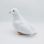 TAMMYFLYFLY Simulation White Pigeon Stuffed Animal Toy - 8 inch Rock Pigeon Toys, Cute Pigeon as Gift (White)