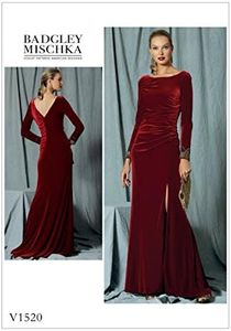 Vogue Patterns Women's Formal Long Sleeve Dress Sewing Pattern by Badgley Mischka, Sizes 6-14