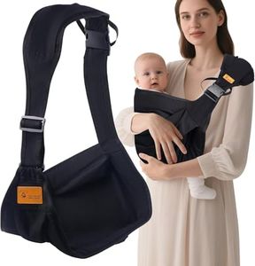 Baby Sling Carrier, Toddler Carrier Slings,Comfortable Baby Wrap Carriers Ergonomic-Designed with Ultra-Wide Shoulder Straps-Adjustable for Newborn Infant Toddler 3-36 Months, Breathable and Comfortable