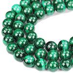 Malachite Natural Gemstone Beads for Making Jewellery Energy Healing Crystals Jewelry Chakra Crystal Jewerly Beading supplies 6mm 15.5inch About 58-60 Beads